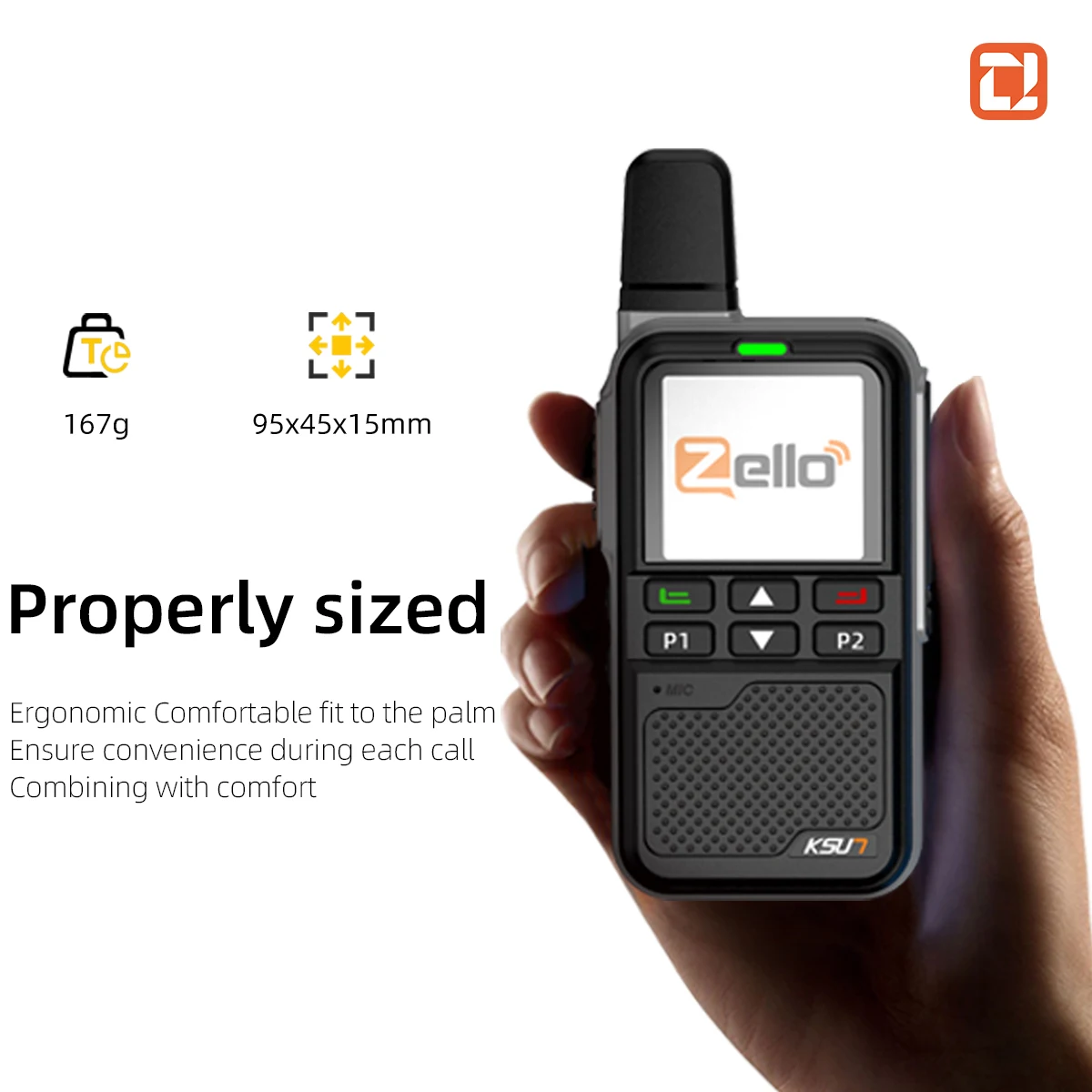 KSUT ZL38 Walkie talkie LTE jarak jauh, jaringan 100 mil, tombol PTT Radio, WiFi POC sistem Android