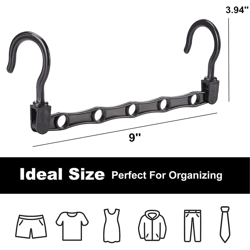 Multifunctional Plastic Hanger Five-hole Windproof Magic Hanger Magic Hook Clothes Hanging Rotating Plastic Hook Hanger