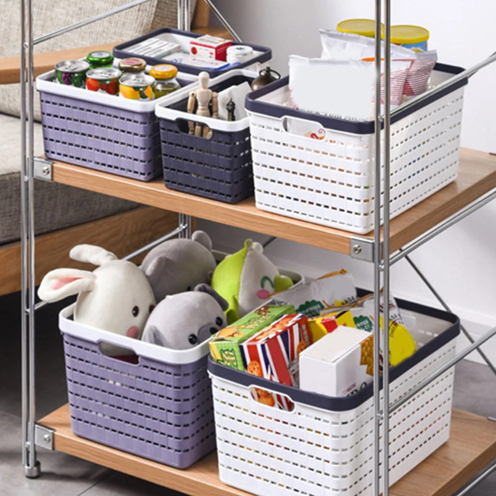 

2 Pcs Storage Box Bathroom Organizer Basket Small Baskets Organizing Kitchen Plastic Shower Laundry