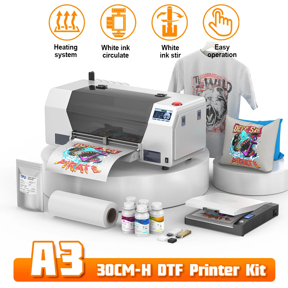 

A3 XP600 DTF Printer A3 DTF Printer ImpresoraTransfer Printer with Oven for Shirts Jeans Hats Bags Textile Printer DTF Machine