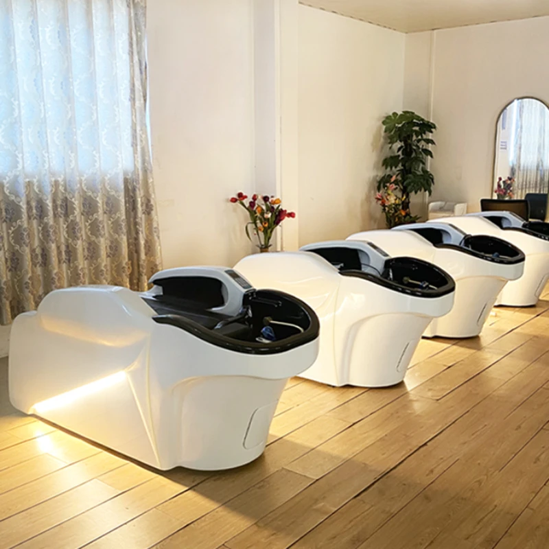 Luxury Massaging Shampoo Bed Water Circulation Head Spa Hairwash Chair Japanese Hairstylist Shampoobett Spa Furniture