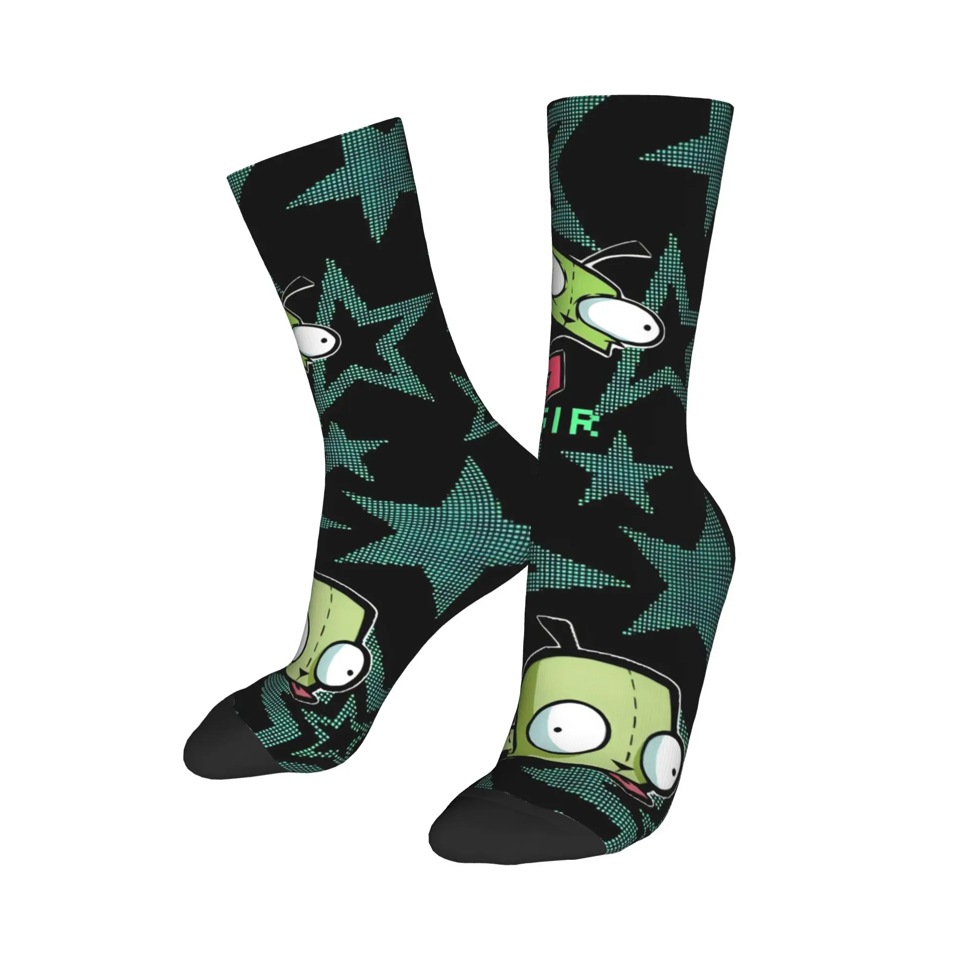 Cute Invaders Zims  Socks Men Women Polyester Funny Happy  Socks Harajuku Spring Summer Autumn Winter Middle Tube Socks Gifts,