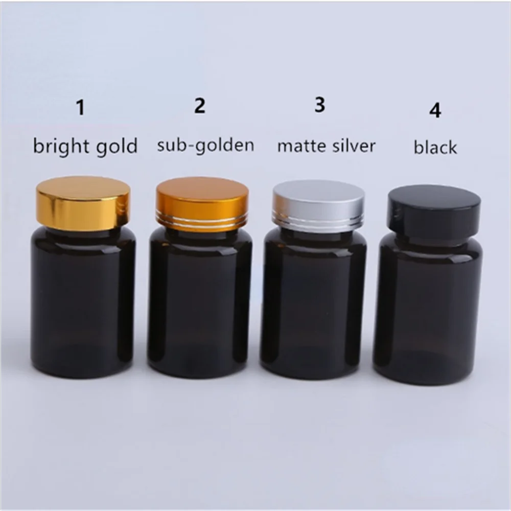 80ML 100ml 120ML 150ML Semi Transparent Black Empty Translucent Medicine Bottle High Grade Plastic Capsule 30PCS Pill Container