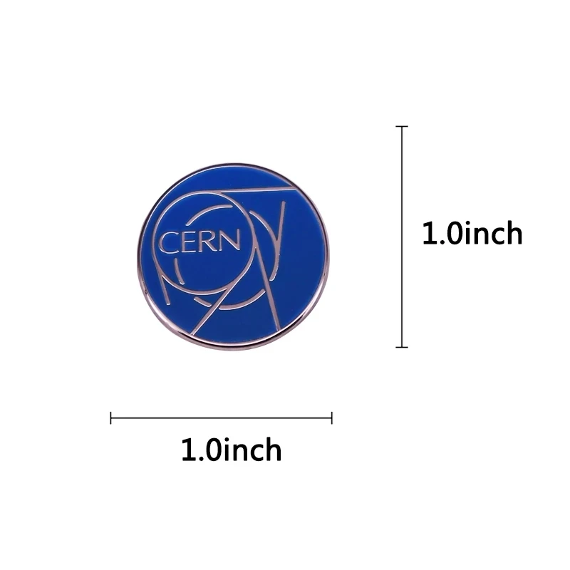 European Nuclear Research Organization CERN Logo Lapel Pins Particle Physics Laboratory Enamel Brooch Badge Fashion Jewelry Gift