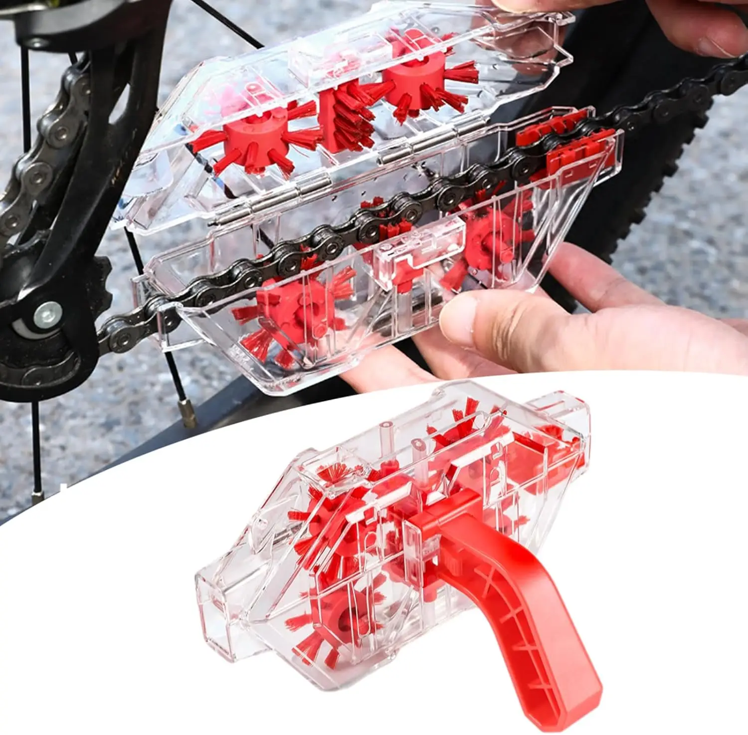 New Cycling Bicycles Chain Clean Brush Wash Tool Outdoor Clear Bicycles Scrubber Tools Bike Chains Oil Pollution Cleaning Tools