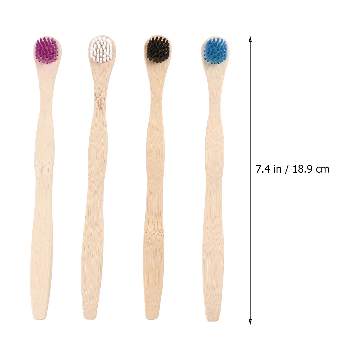 4Pcs Sustainable Bamboo Tongue Cleaner Scraper Brush Set Non Deformable Bristles Tongue Brush for Debris Removal Confidence
