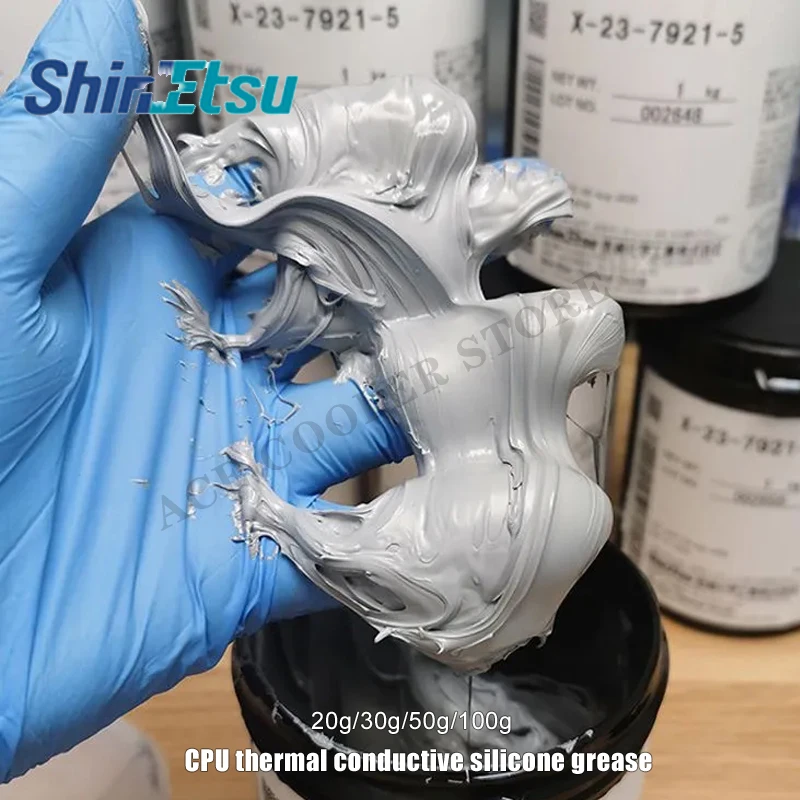 Shin-Etsu 7921/7868 Grey Thermal Paste For CPU GPU Computer Notebook Cooling Conductive Silicone Grease Non-conductive 20g 50g
