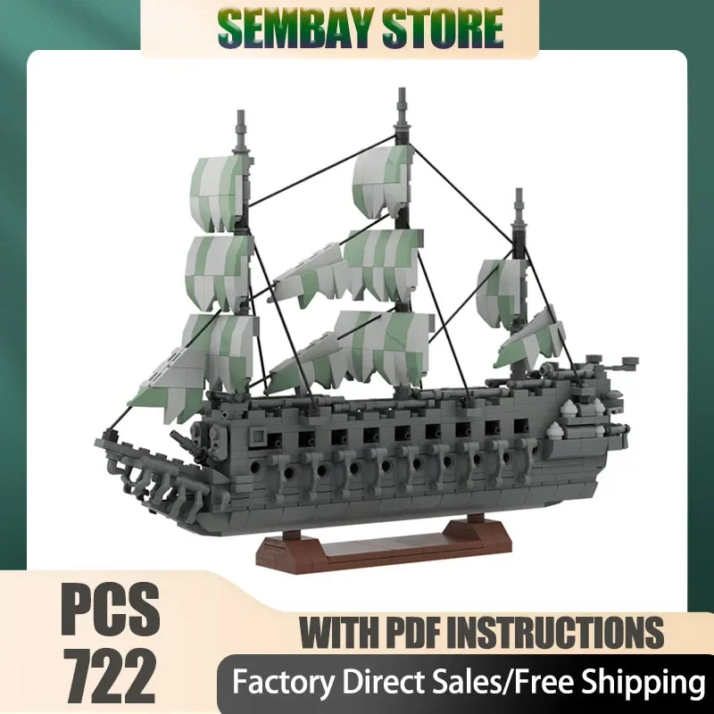 Western Building Series Moc Building Bricks Modular Flying Pirate Ship Technology Blocks Christmas DIY Toy Construction Gifts