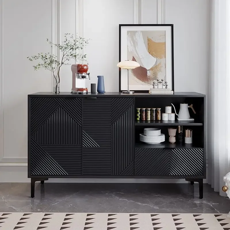 

Solid wood sideboard, Italian modern, simple integrated wall cabinet, home living room, light luxury storage cabinet, storage ca