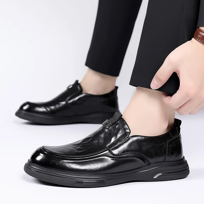 2024 Spring New Genuine Leather Business Shoes Men Casual Comfort Soft Sole Design Commute Men Loafers Men Shoes Moccasins Shoes