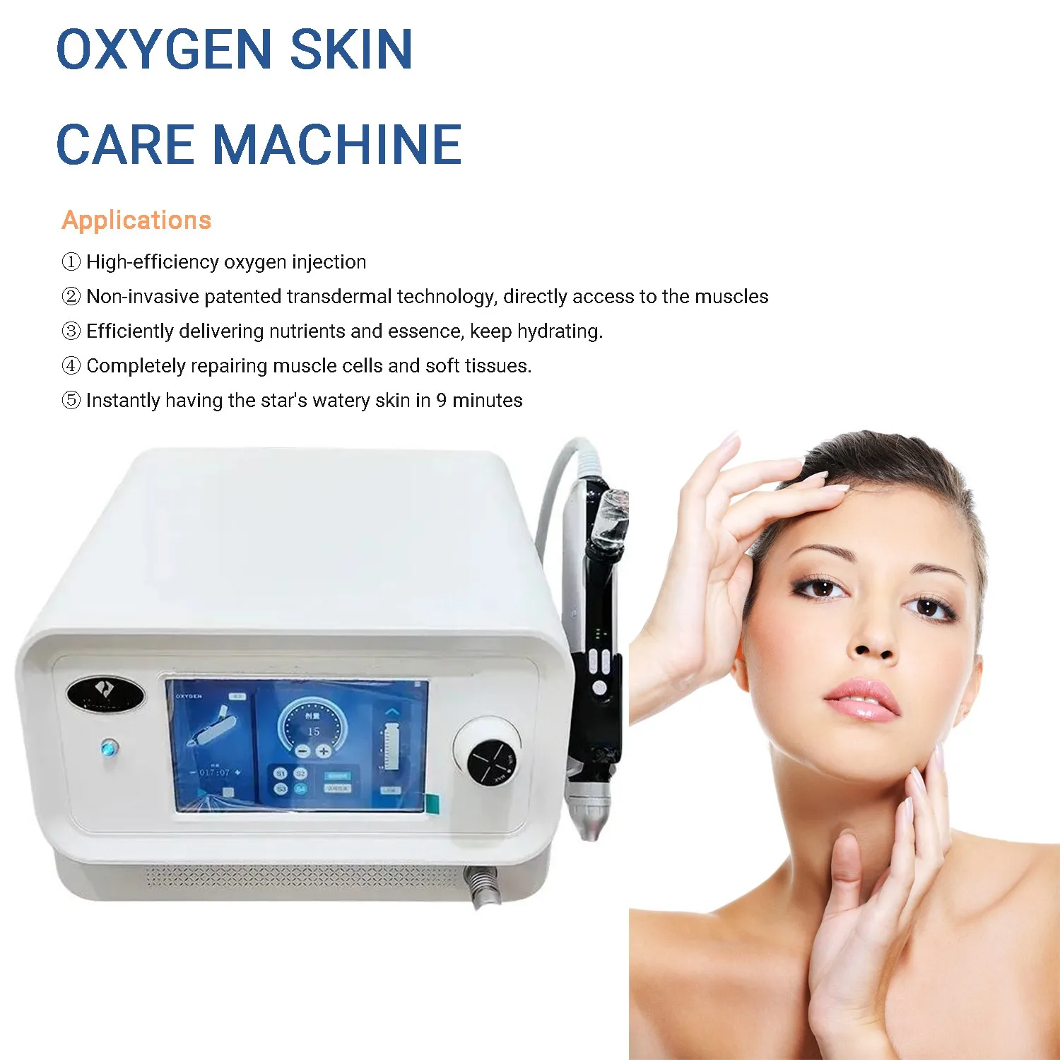 

2023 Jet Peel Pore Deep Clean Facial Skin Rejuvenation Whitening Acne Treatment Oxygen Jet Water Facial Jet Peel Machine