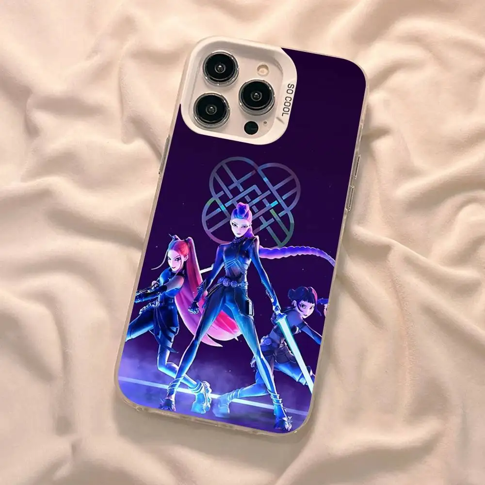 Kpop D-Demon Hunters Handyhülle für iPhone 17 Air 16 15 14 13 12 11 Pro Max Farbige Hartschale