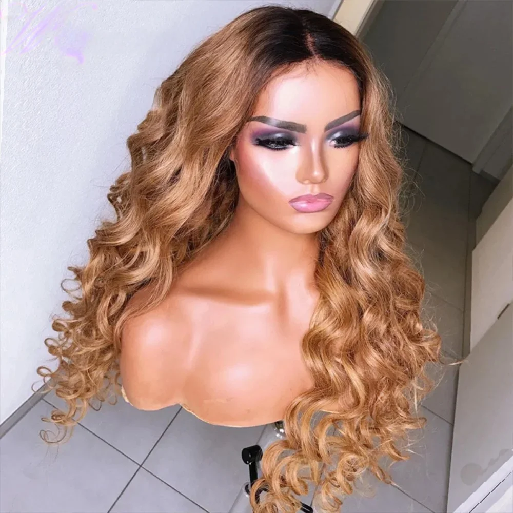 

18inch Highlight Blond Body Wave Human Hair Wig 5x5 Lace Frontal 150 Density Pre-Plucked with Baby Hair Soft Wig