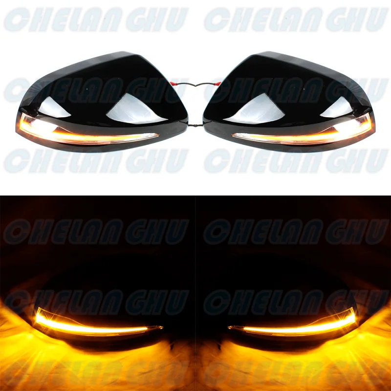 1 Pair black painted Rear Mirror Housing with LED turn Lamp For Benz Viano 2015 2016 2017 2018 2019 2020 car accessories