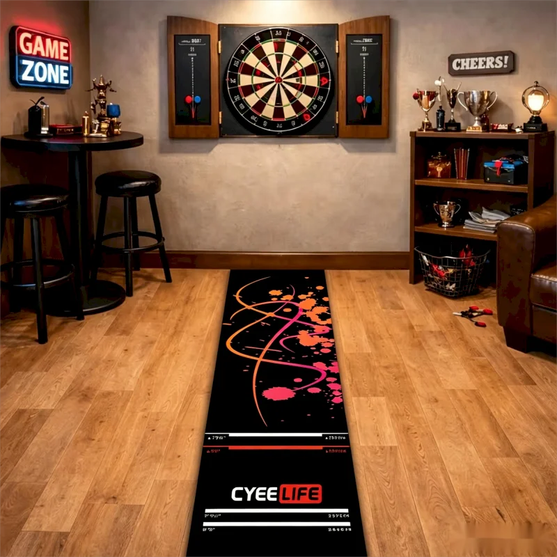 VIKAMA Dart Championship Printed Running Blanket Anti slip Protection Blanket Dart Throwing Measurement Pad Home Decoration