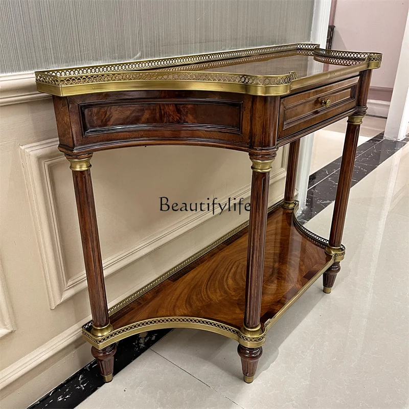 Lemari pintu masuk Rak kayu solid