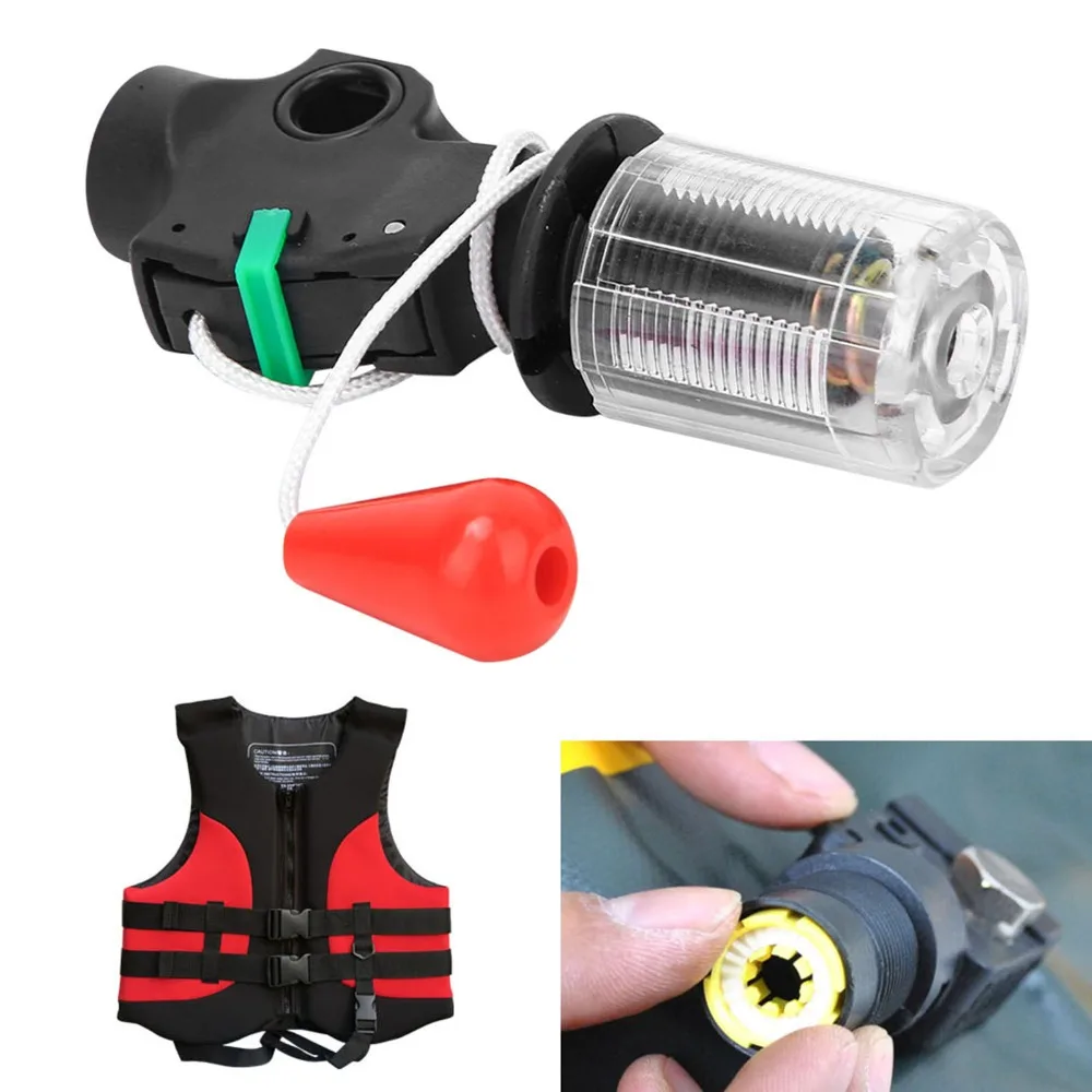 Durable Plastic Automatic Inflator Device Portable Black Life Jacket Inflator Inflatable Life Jackets Device Water Safety