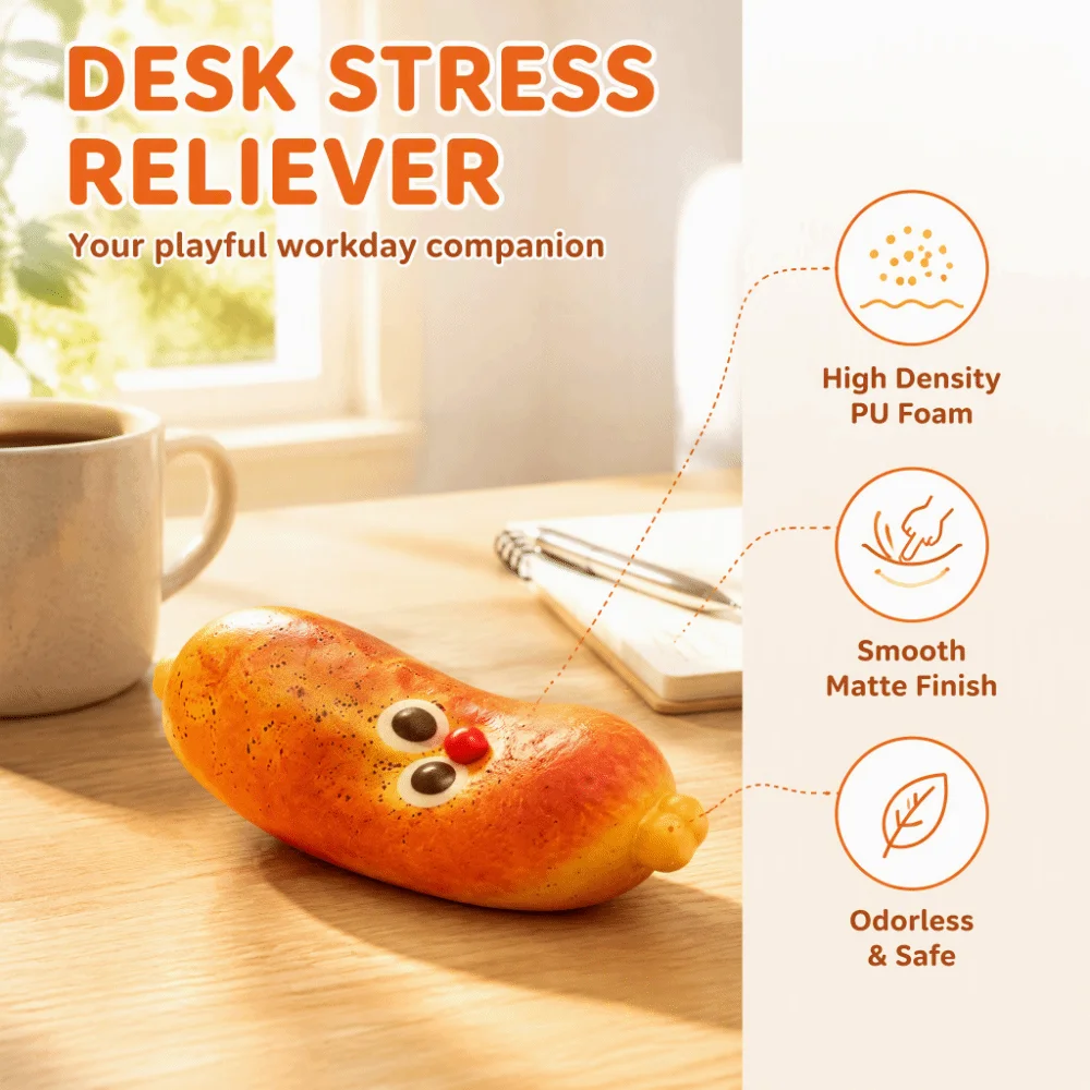 Pinch Realistic Sausage-Style Squishy Slow Rebound Buttery-Soft Feel Squeezable Soft Slow-Rise Fidget Gifts