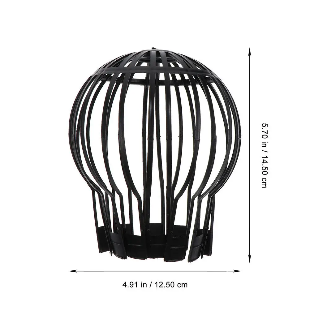 6Pcs Plastic Gutter Leaf Guard For Roof Gutter Autumn Leaves Black Downpipe Filter Balcony Drain Cover Mesh Strainer