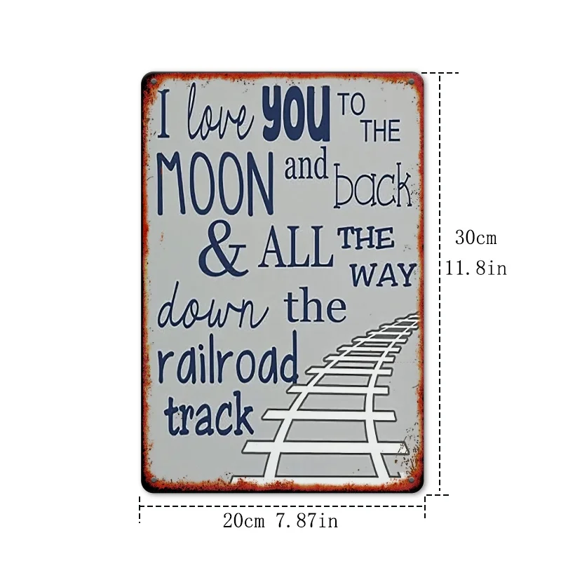 2D Flat, Retro Metal Tin Sign Wall Art - 