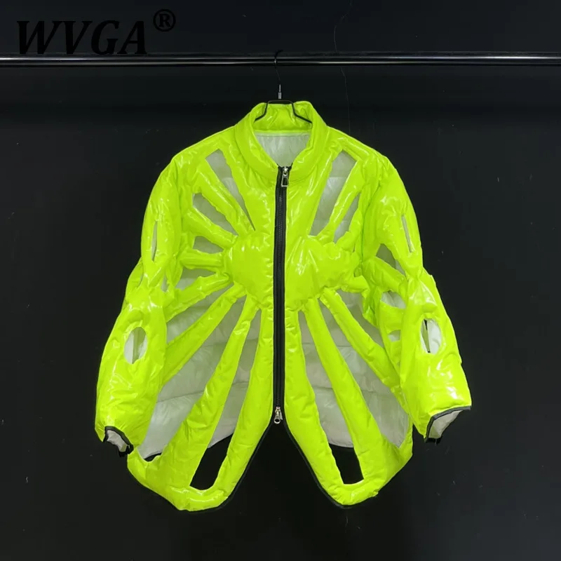 

Куртка WVGA, весенне-осенняя новая мужская куртка Tide High Street, флуоресцентная модная нишевая шикарная повседневная куртка с длинными рукавами, Ins W11813