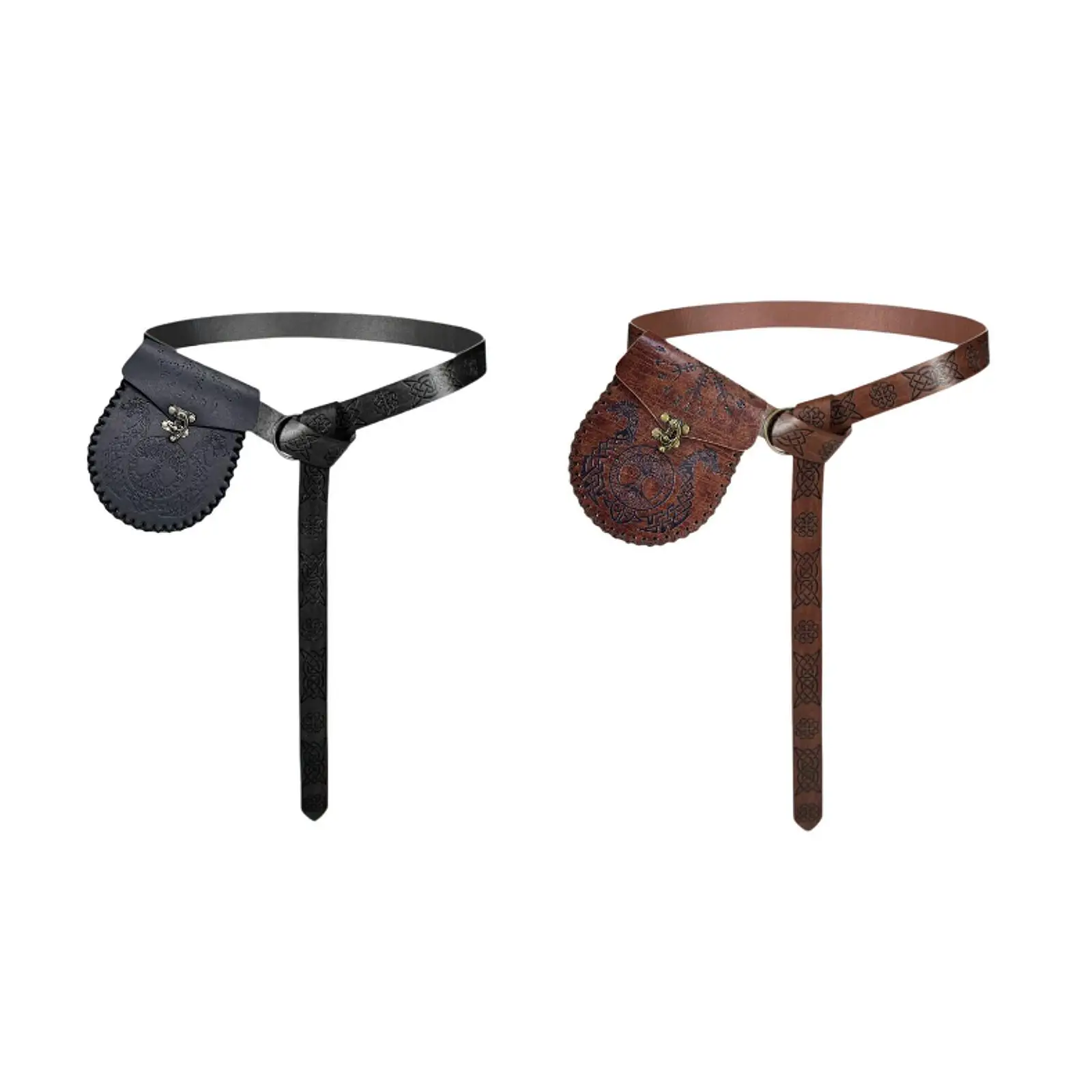 Juego de 2 bolsas con cinturón vintage medieval para fiestas temáticas de festivales y Halloween