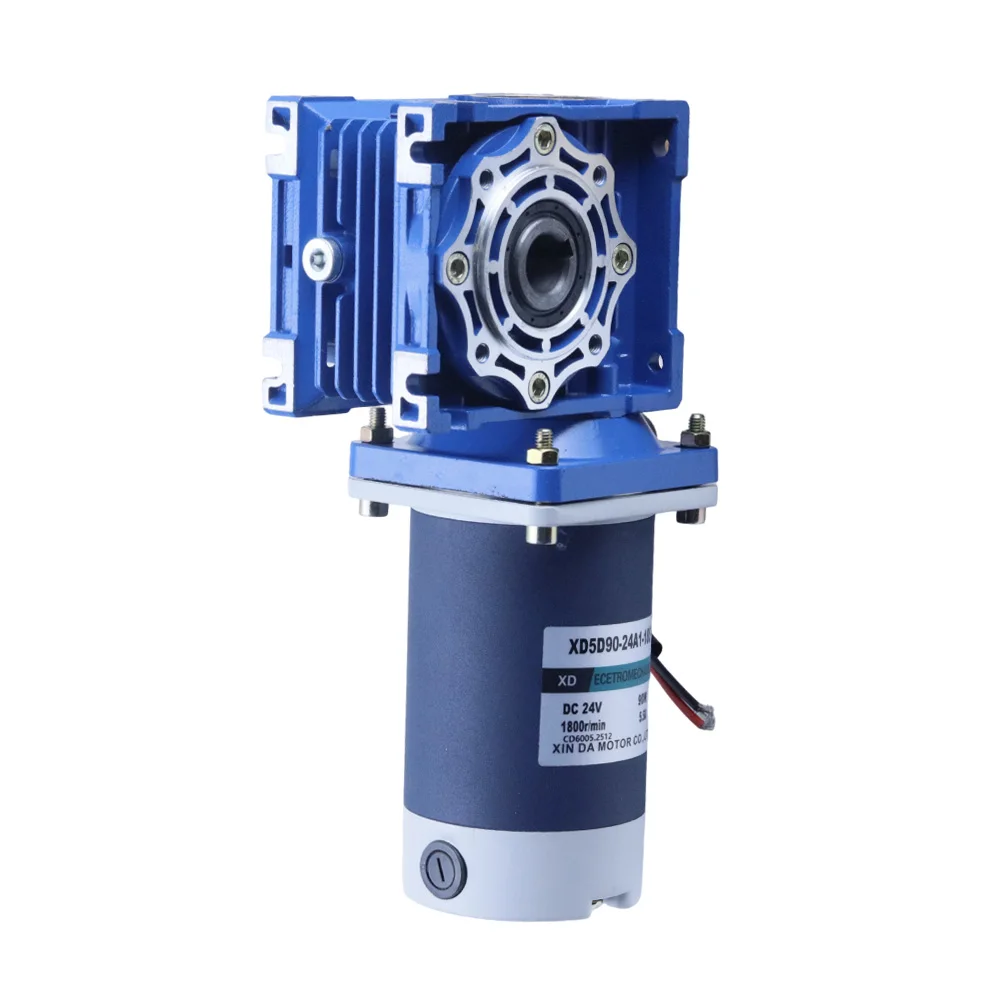 90W Worm Gear DC Reduction Motor 12V 24V High Torque Forward Reverse Rotation RV30 40 Speed Control 42 rpm