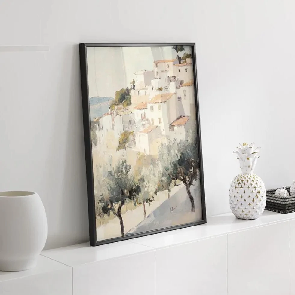 3Pcs Wall Art, Tuscan Village Arch Olive Tree Floral Canvas Painting Canvas Prints, Vintage Cottage Wall Arts, Home Decor Gifts