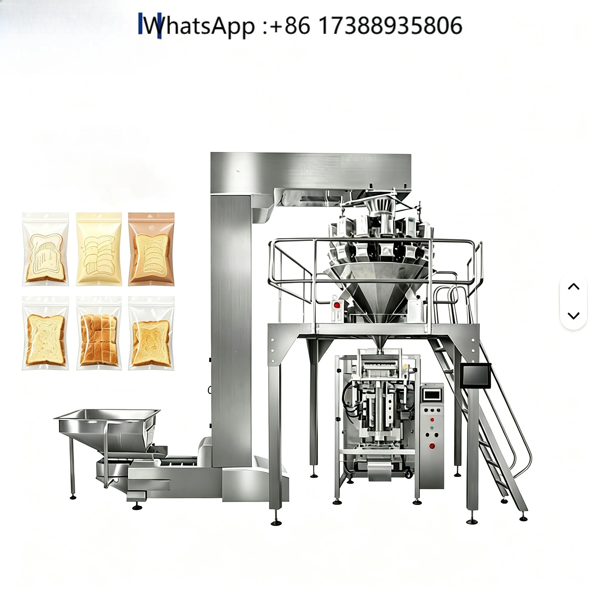 Rotary Premade Doypack Packing Machine, Automatic Pouch Sealer for Bread Toast Packaging, Suitable for Small Bakeries