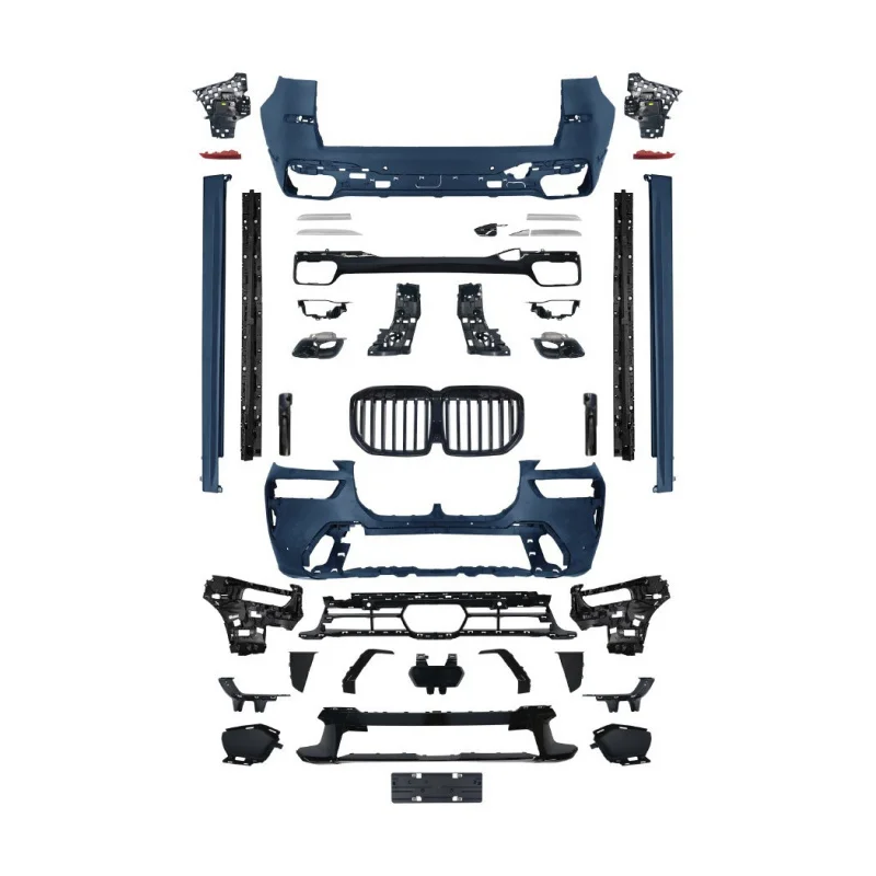 

Подходит для BMW X7 Большой комплект кузова G07 Последняя модель LCI Модифицированный передний бампер MT Задний бампер Боковые юбки Задний губ Хвостовой диффузор La