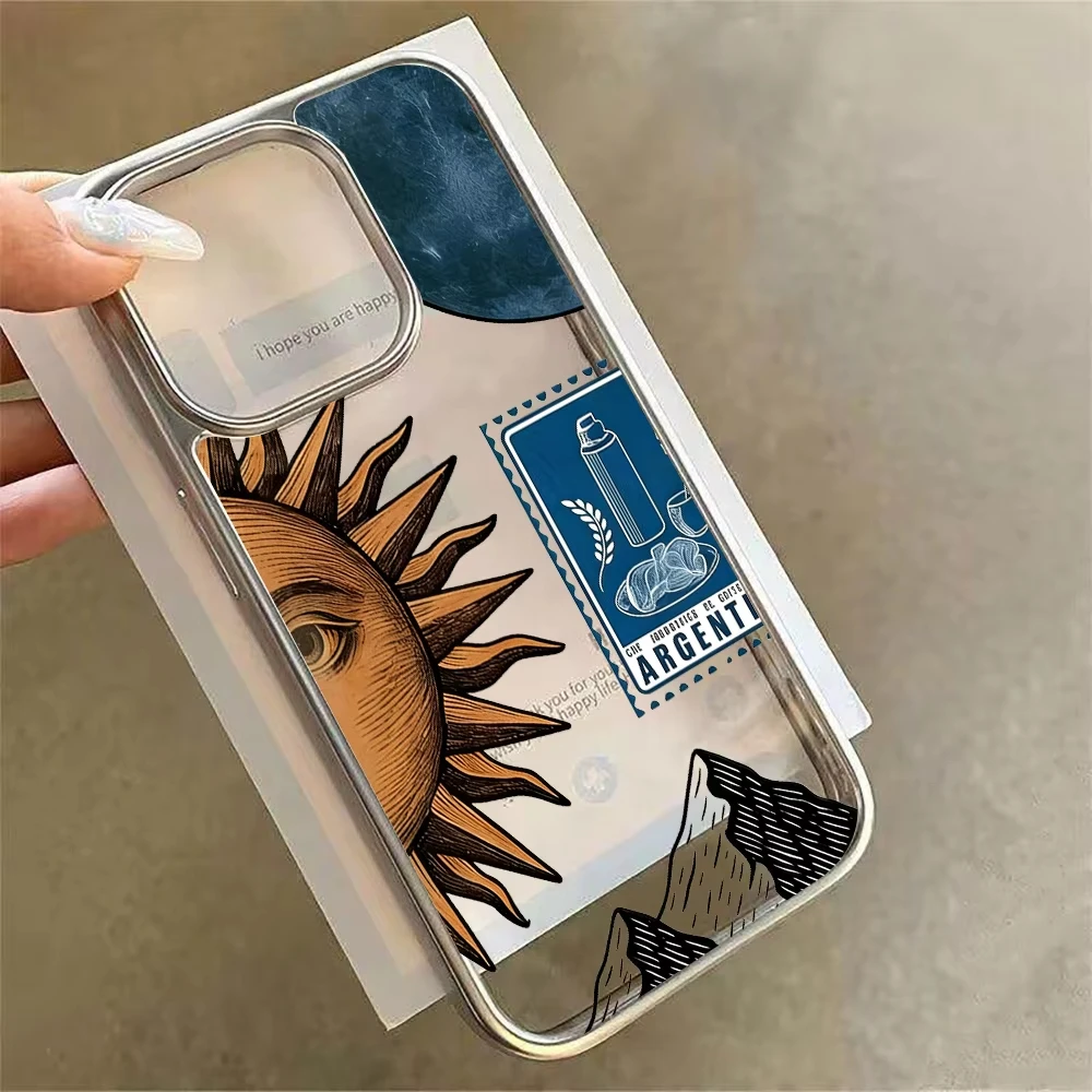Sun Stars and Moon Art Design Phone Case For iPhone 17 Air 16e 16 Pro Max 15 14 Plus 13 12 11 Shockproof Silicone Back Cover view 6