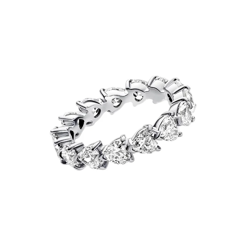 Women's 925 Silver Double Love Butterfly Gold Ring