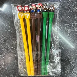 Anime Super Marioes Penna neutra con inchiostro nero Penna gel da 0,5 mm Cartone animato Studente Materiale scolastico Penna di cancelleria Penna per esame per bambini Regali