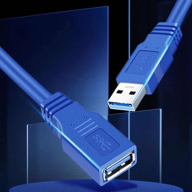 1m USB 3.0 Extension Cable Male to Female M/F Adapter Cord Super Speed Data Transfer Charging Transmission Hard Disk Connection