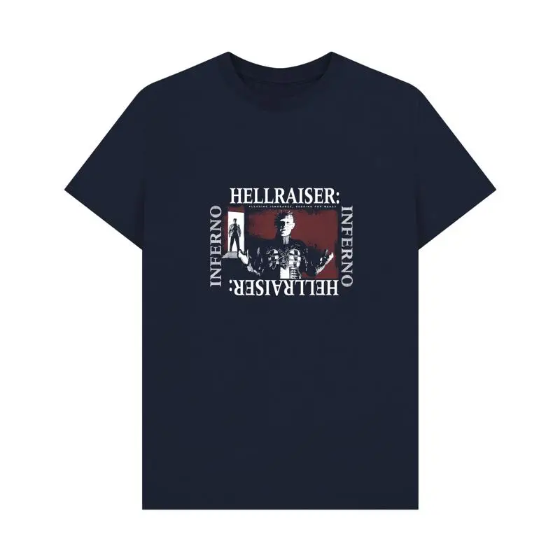 PREMIUM OFFICIAL Hellraiser Inferno Navy T shirt