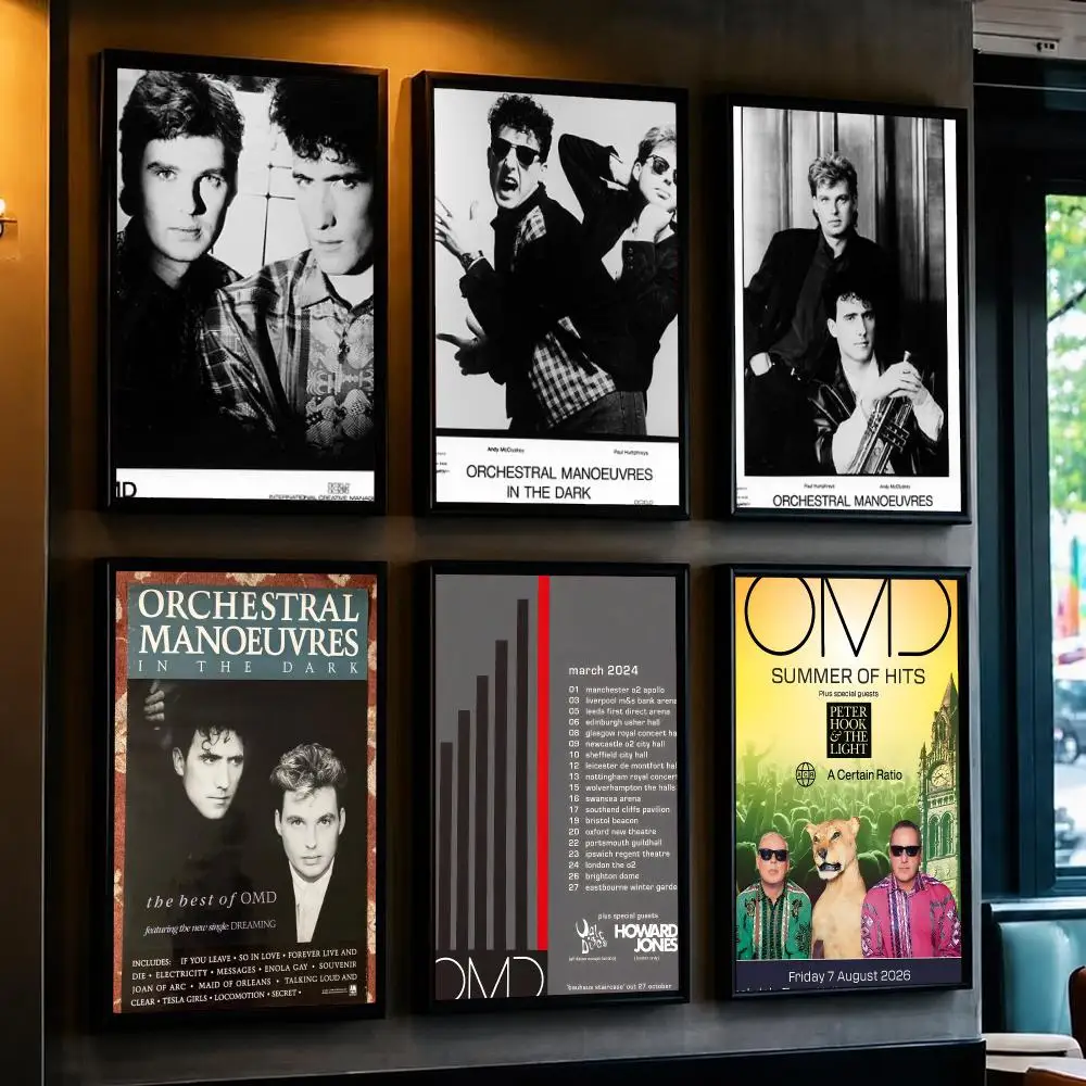 band O-Orchestral Manoeuvres in the Dark-K Poster Removable Wall Sticker for Home Cafe Bar Office Interior Decor