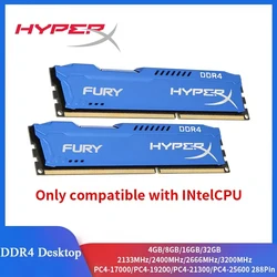 Hyperx Desktop Memory RAM DDR4 4GB 8GB 16GB 3200MHz 2400MHz 2666MHz 288 Pins Desktop Memory Only compatible with INtel CPU