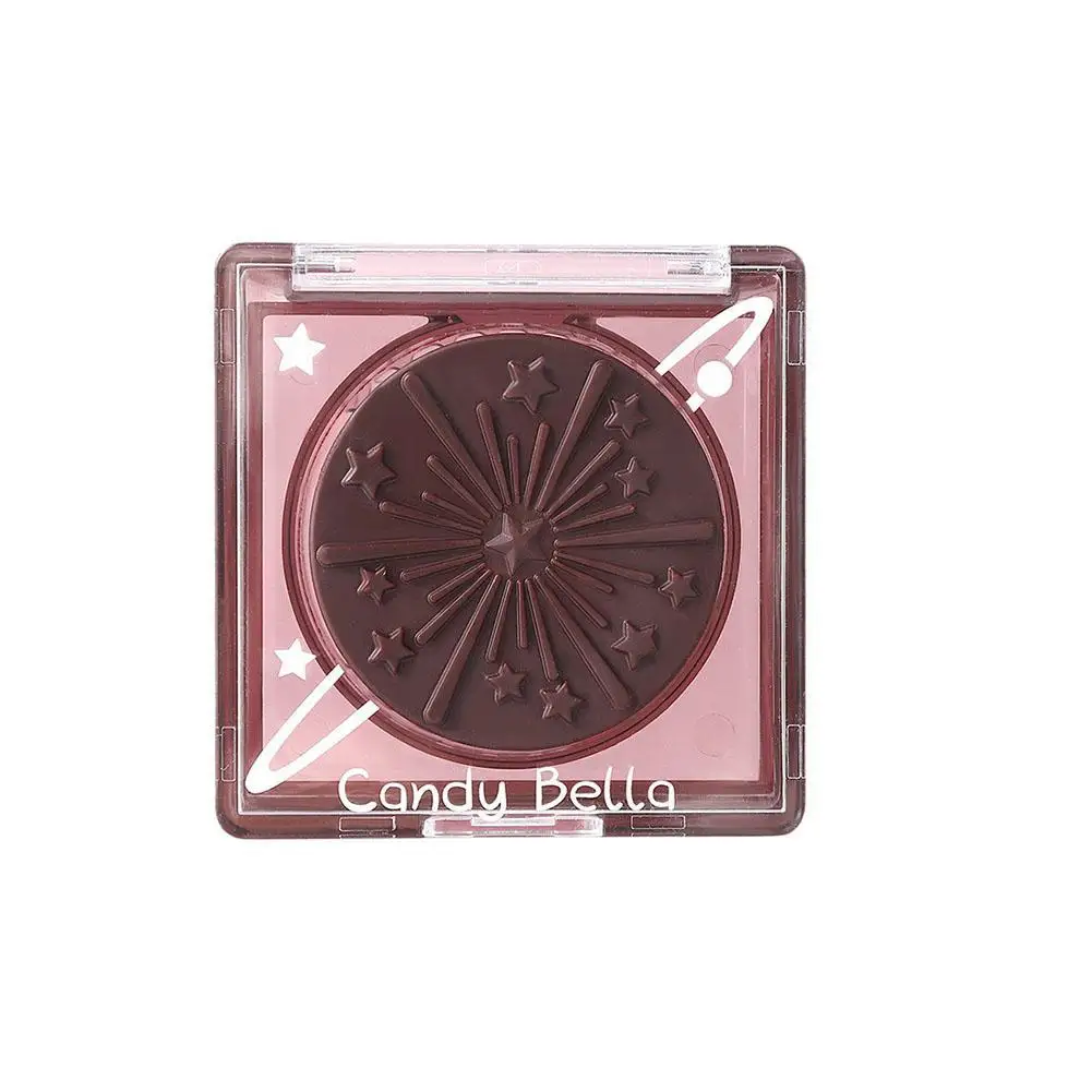 Matte Embossed Blush Palette Nude Brown Face 3D Contour Lipstick Eyeshadow Low Saturation Powder Blusher Mud Cheek Rouge Makeup