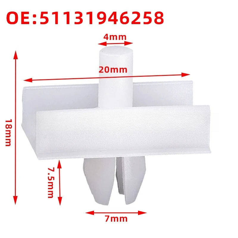 

10PCS FOR BMW 5 Series M5 E34 Car Door Threshold Side Skirt Trim Strip Guard Plate Retaining Clip OEM:51131946258
