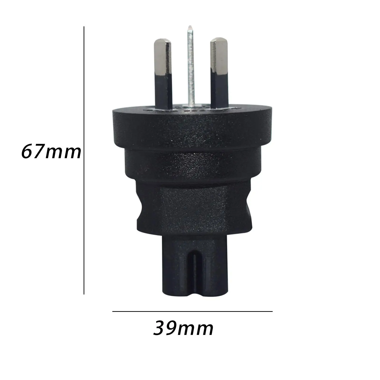 Adaptador de corriente IEC C14 macho a C7 hembra 10A/250V convertidor negro para computadora portátil