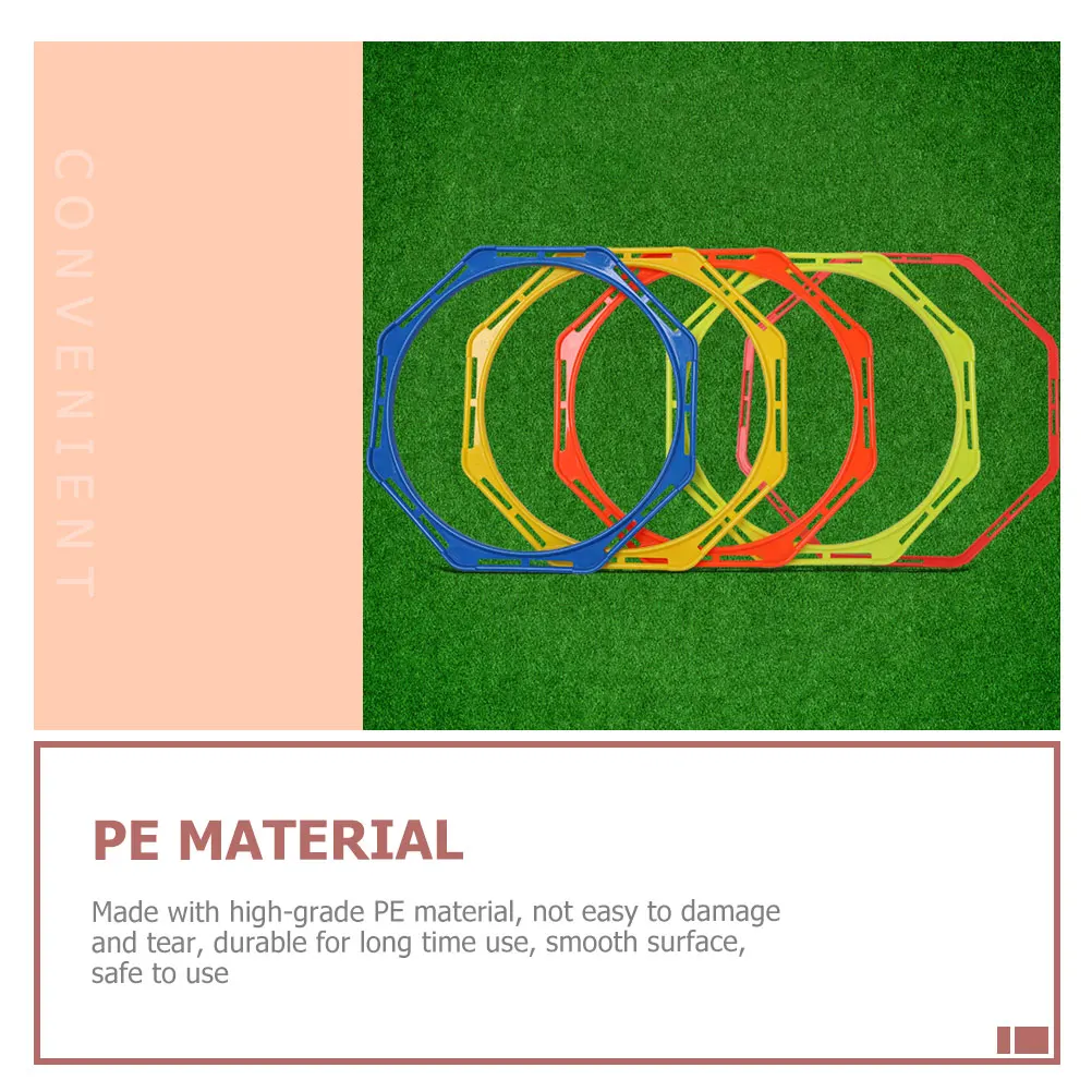 

4Pcs Soccer Training Agility Rings Durable PP Material Safe Smooth Surface Ideal Gifts for Family Friends Agility Rings