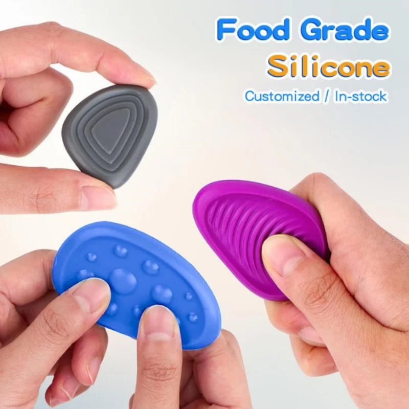 6Pcs Sensory Fidget Toys for Kids & Adults - Textured Anxiety Relief Toy Soft Stress Reliever for Autism ADHD Calming Tools