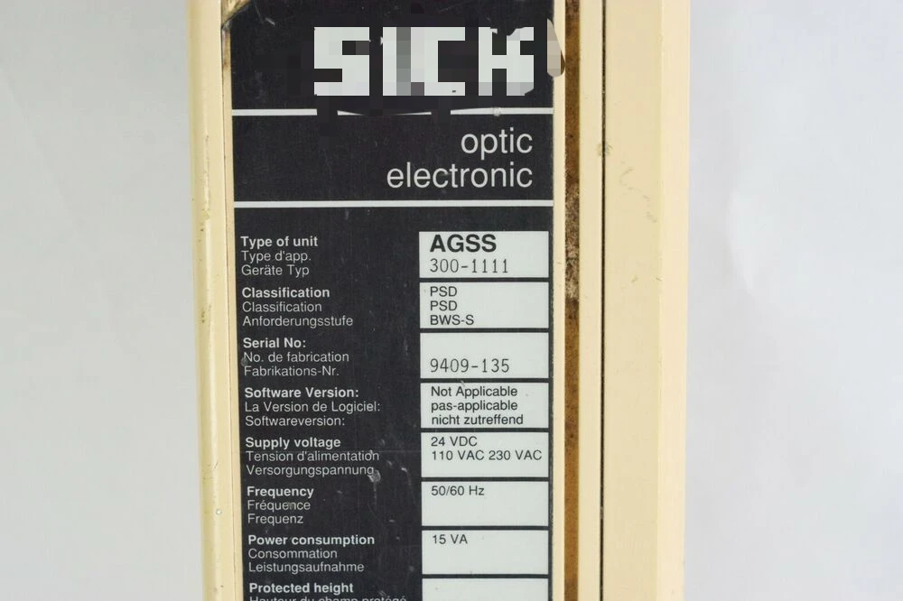 Agss-300-1111 agss3001111 sensor eletrônico óptico