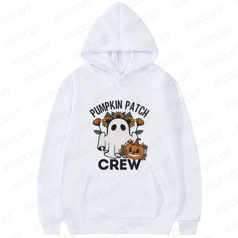 

Pumpkin Patch Women's Sweatshirts Funny Halloween Crew Cute Boo Graphic Y2k Hoodies Clothing Harajuku Long Sleeve Outerwears