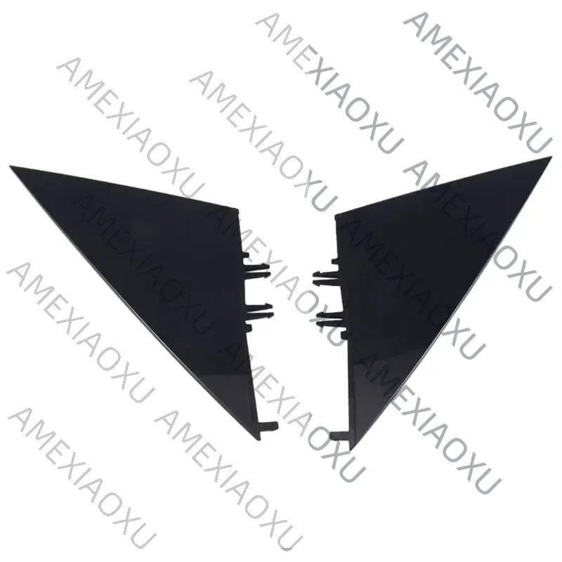 AMEXIAOXU  Car Triangle Trim Panel Exterior Mirror Triangle Trim Panel Black For Tesla Model 3 Replacement