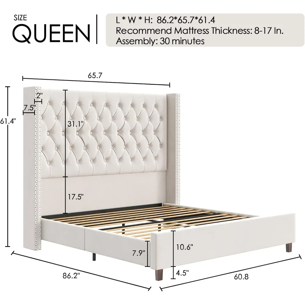 Queen Bed Frame 61.4