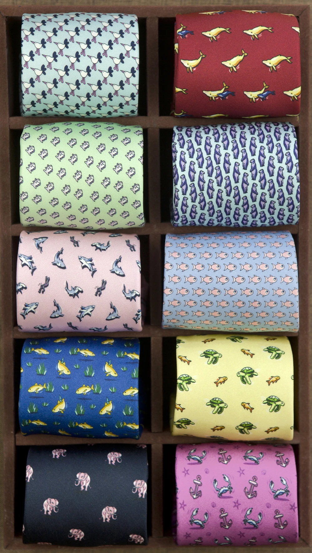 Multicolor Colorful Character Pattern Animal Mens Skinny Ties Neckties 100% Silk Slim Tie Brand New Wholesale Free Shipping