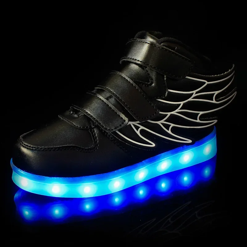 Size 25-37 Children LED Shoes Baskets Boys Girls Glowing Luminous Sneakers with Light Sole Kids Light Up Sneakers LED Slippers