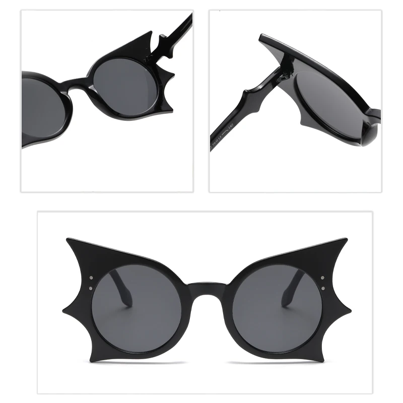 2025 Hip-Hop Fashion Women Sunglasses Bat Shaped Design Trendy Women Stage Show Cool Sun Glasses UV400 image 5