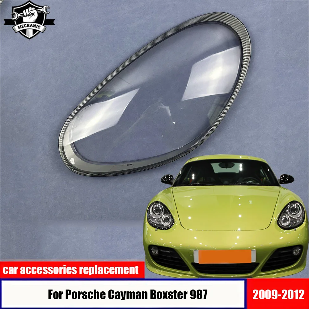 

For Porsche Cayman Boxster 987 2009-2012 Xenon Transparent Headlamp Cover Headlight Lampshade Shell